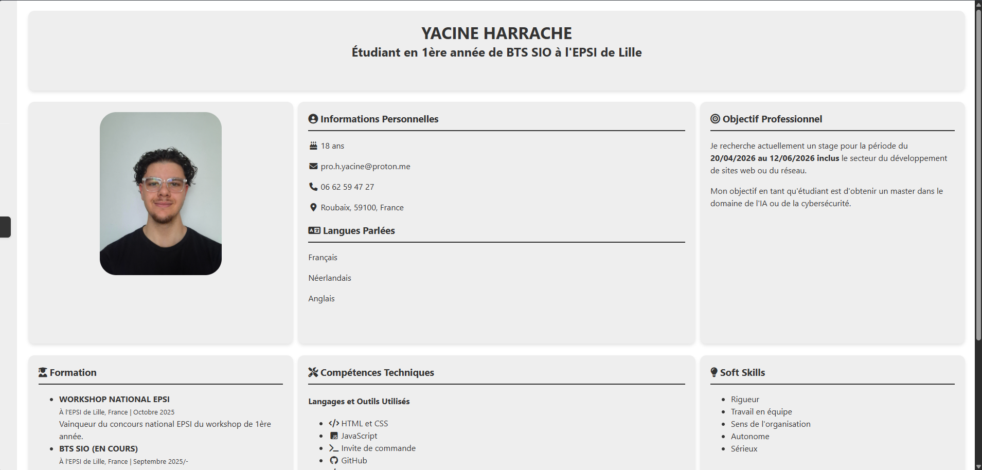 CV en ligne