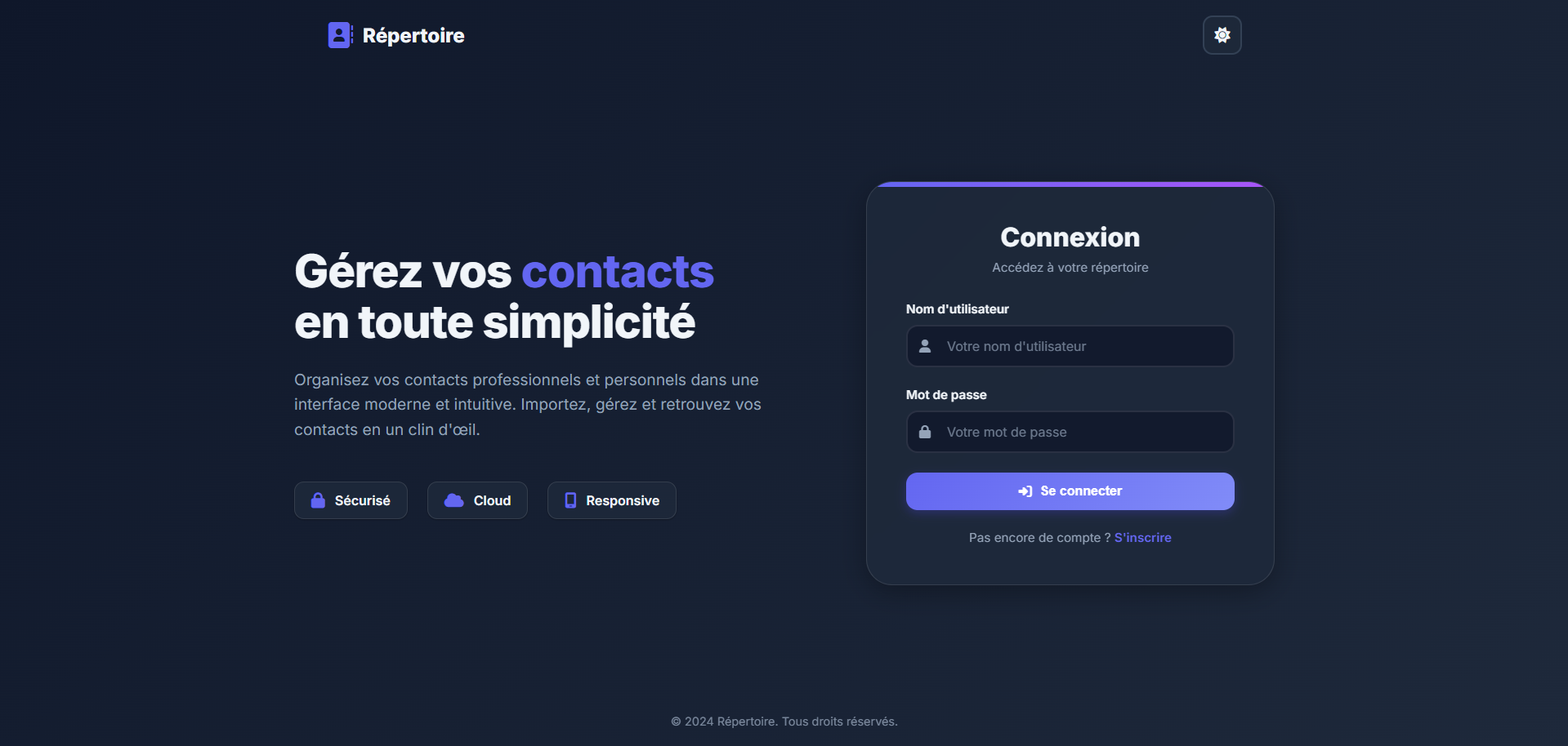 Gestionnaire de contacts
